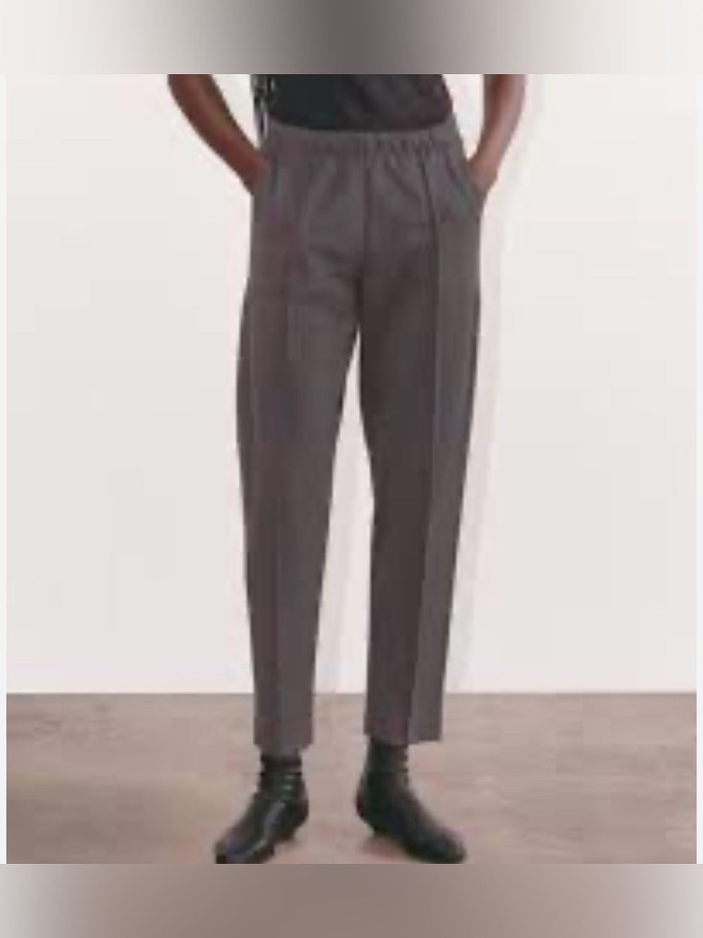 Everlane Dream Pants Charcoal Gray Pull-On Tapered Pants Small